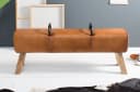 riess-ambiente Sitzbank TURNBOCK 134cm hellbraun Echtleder Bild 3
