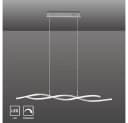 SellTec LED Pendelleuchte Welle Silber Dimmbar Memory Funktion Bild 1