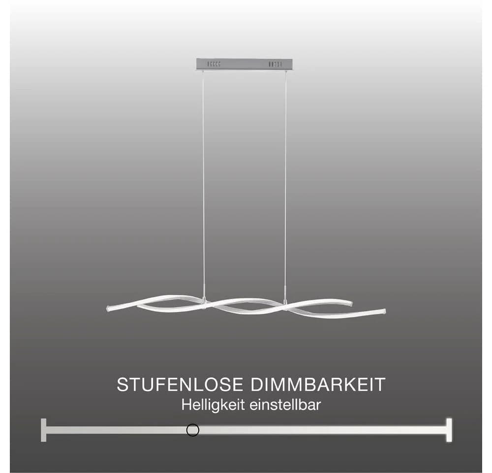 SellTec LED Pendelleuchte Welle Silber Dimmbar Memory Funktion - Bild 4