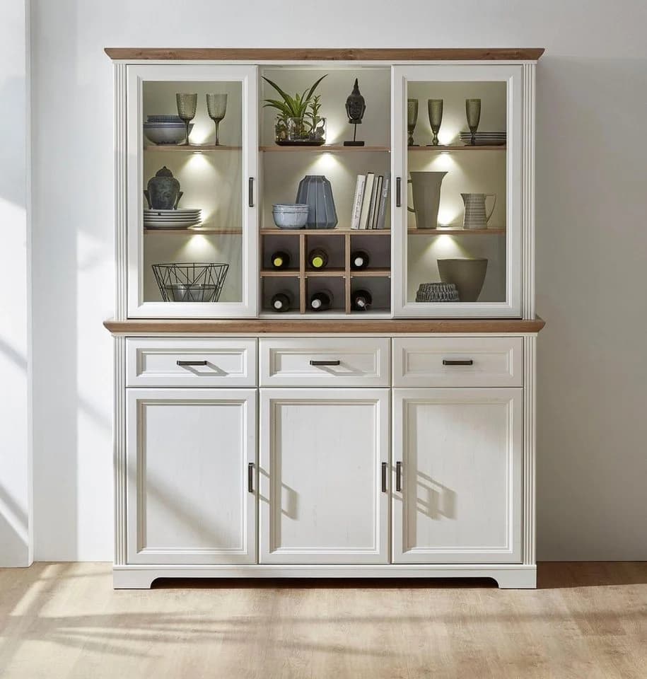 Vitrine INNOSTYLE Jasmin Weiß Eichefarben Modern - Bild 2