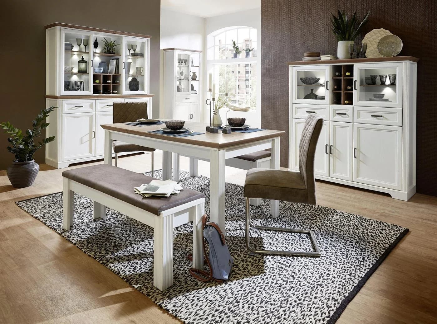 Vitrine INNOSTYLE Jasmin Weiß Eichefarben Modern - Bild 5