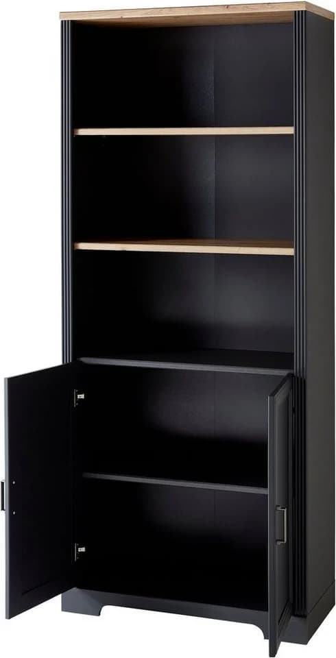 Aktenschrank INNOSTYLE Graphit mit Eiche Absetzung - Bild 1