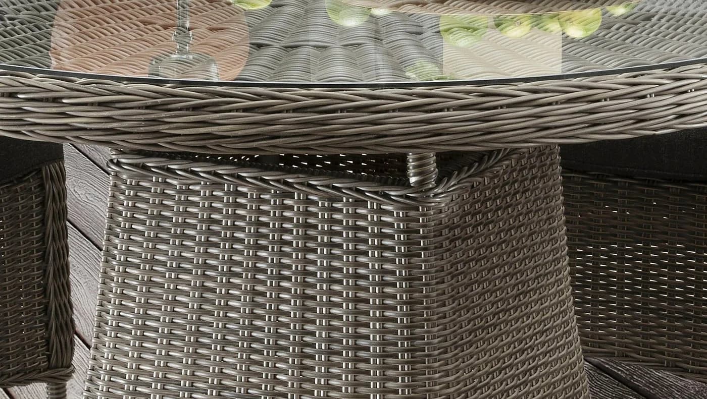 Garten-Essgruppe DESTINY CASA LUNA Vintage Grau Polyrattan