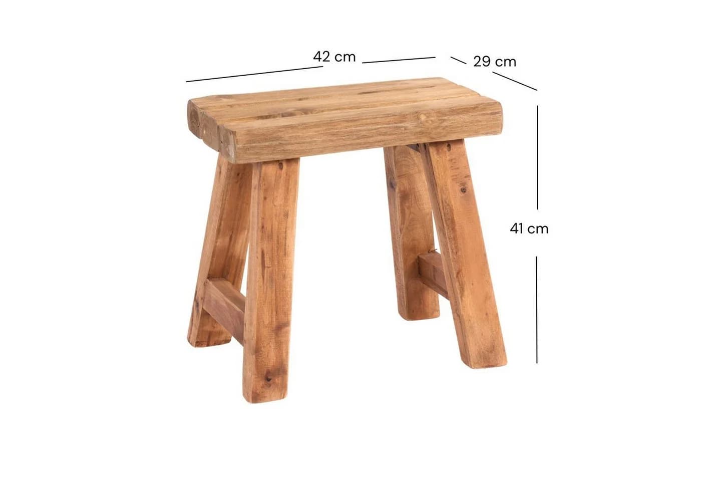 DESIGN DELIGHTS Hocker RUSTIC Massivholz Vintage