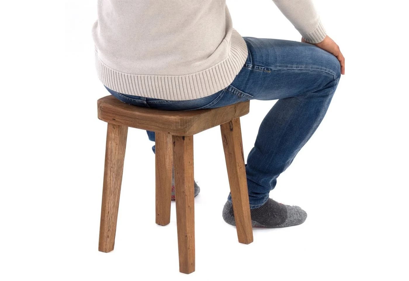 DESIGN DELIGHTS Hocker Lupo Massivholz - Bild 3