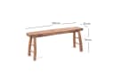 DESIGN DELIGHTS Sitzbank MALU 120 Massivholz Baumkante Bild 1