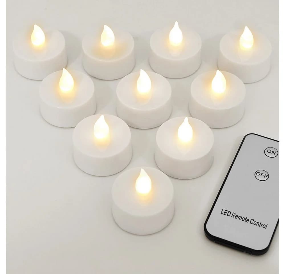 MONZANA LED-Teelichter, Flackereffekt, Fernbedienung, 10x Teelichter, 3,7 cm - Bild 2