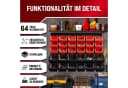 monzana Wandregal mit 30 Stapelboxen Schwarz/Rot PP Bild 1