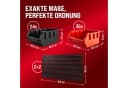 monzana Wandregal mit 30 Stapelboxen Schwarz/Rot PP Bild 3
