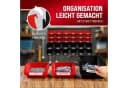 monzana Wandregal mit 30 Stapelboxen Schwarz/Rot PP Bild 5