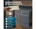 monzana Wandbriefkasten Design Stahl mit Zeitungsfach Sichtfenster 2 Schlüssel Bild 3