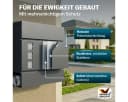 monzana Wandbriefkasten Design Stahl mit Zeitungsfach Sichtfenster 2 Schlüssel Bild 4