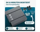 monzana Wandbriefkasten Design Stahl mit Zeitungsfach Sichtfenster 2 Schlüssel Bild 5