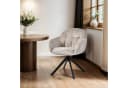 Duhome Loungesessel 9-213A Chenille Armlehnstuhl Beige 360° drehbar Bild 2