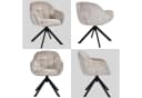 Duhome Loungesessel 9-213A Chenille Armlehnstuhl Beige 360° drehbar Bild 4
