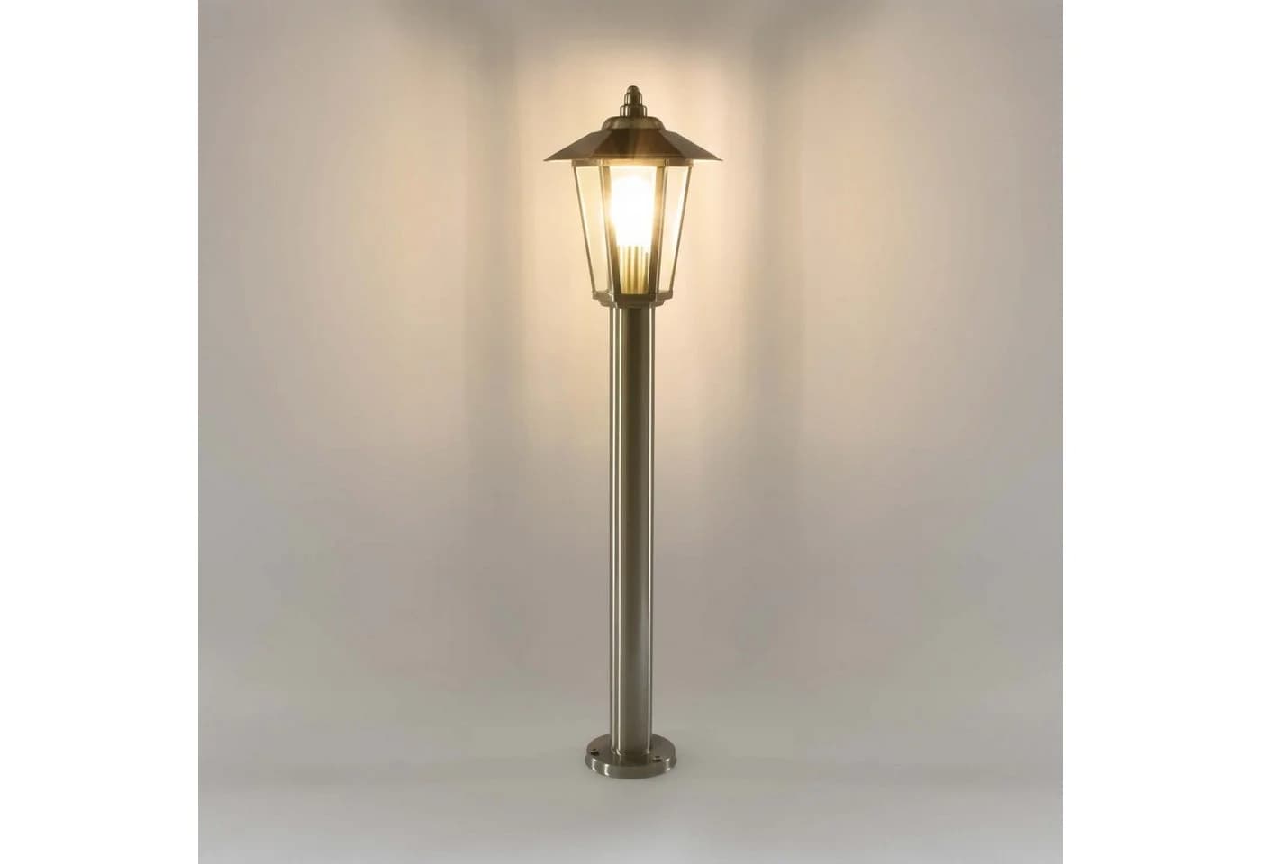 Maxkomfort Außen-Stehlampe 601-800 Silber Edelstahl Glas - Bild 1