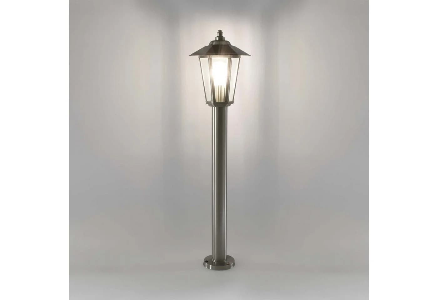 Maxkomfort Außen-Stehlampe 601-800 Silber Edelstahl Glas - Bild 3