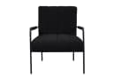 SVITA Loungesessel KYLE Schwarz Teddy-Boucle Metallgestell Bild 1
