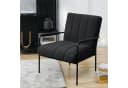SVITA Loungesessel KYLE Schwarz Teddy-Boucle Metallgestell Bild 5