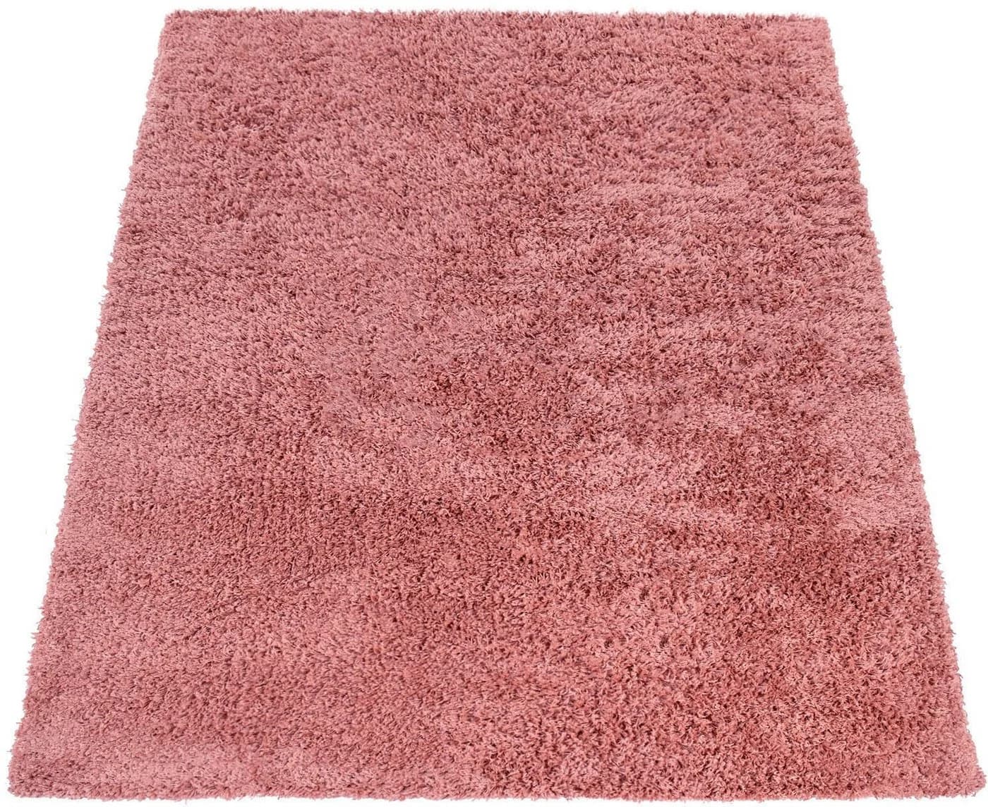 PACO HOME Teppich Twister 500 Pink Uni Hochflor Shaggy - Bild 1