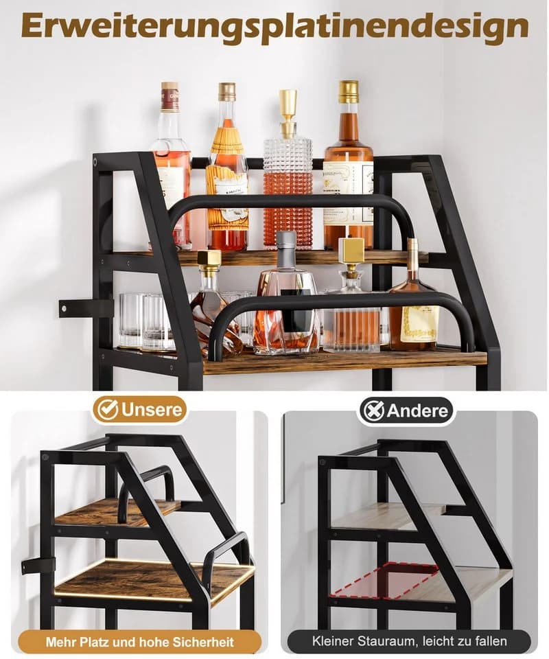 Weinregal aus PB-Platten und Metallrohren im Rustic Stil - Bild 5