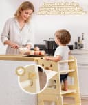 Yorbay Stehhilfe Lernturm mit Bärenmotiv und Tafel Bild 3