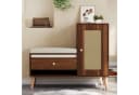 Yorbay Schuhschrank mit Rattan-Optik & Sitzpolster Bild 3