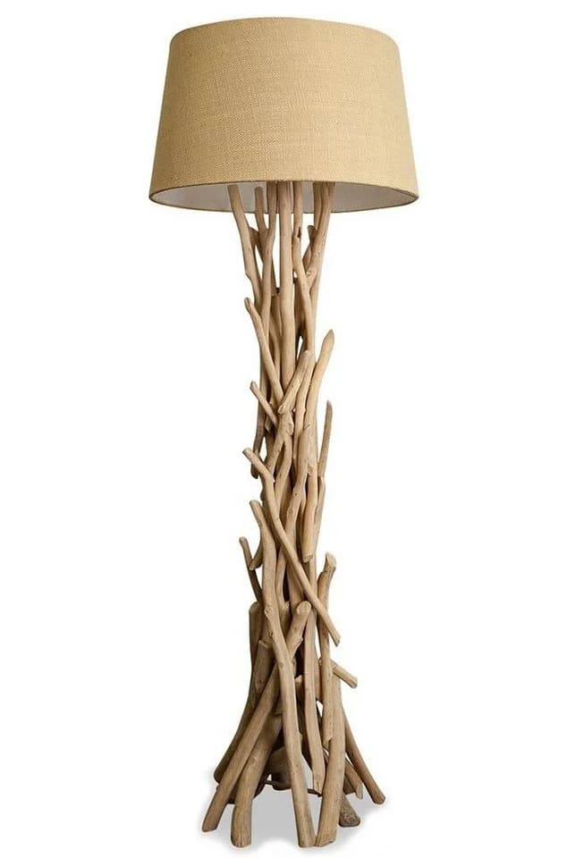 Levandeo® Stehlampe Treibholz Unikat Sand Natur - Bild 1