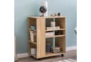 FINEBUY Standregal Weiß mit Rollen Modern Bild 2