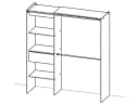 PREISBRECHER Kleiderschrank Clara Weiß mit Vorhang Bild 5
