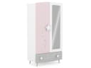 PREISBRECHER Drehtürenschrank Savannah Weiß/Rosa/Grau Modern Bild 1