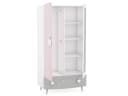 PREISBRECHER Drehtürenschrank Savannah Weiß/Rosa/Grau Modern Bild 3