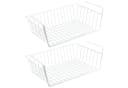 Wellgro Regaleinsatz 2er Set Schrankkörbe weiß Metall Bild 2