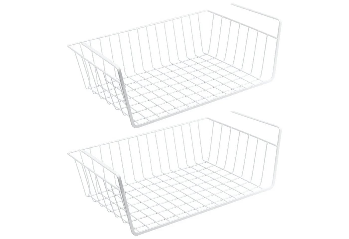 Wellgro Regaleinsatz 2er Set Schrankkörbe weiß Metall - Bild 2