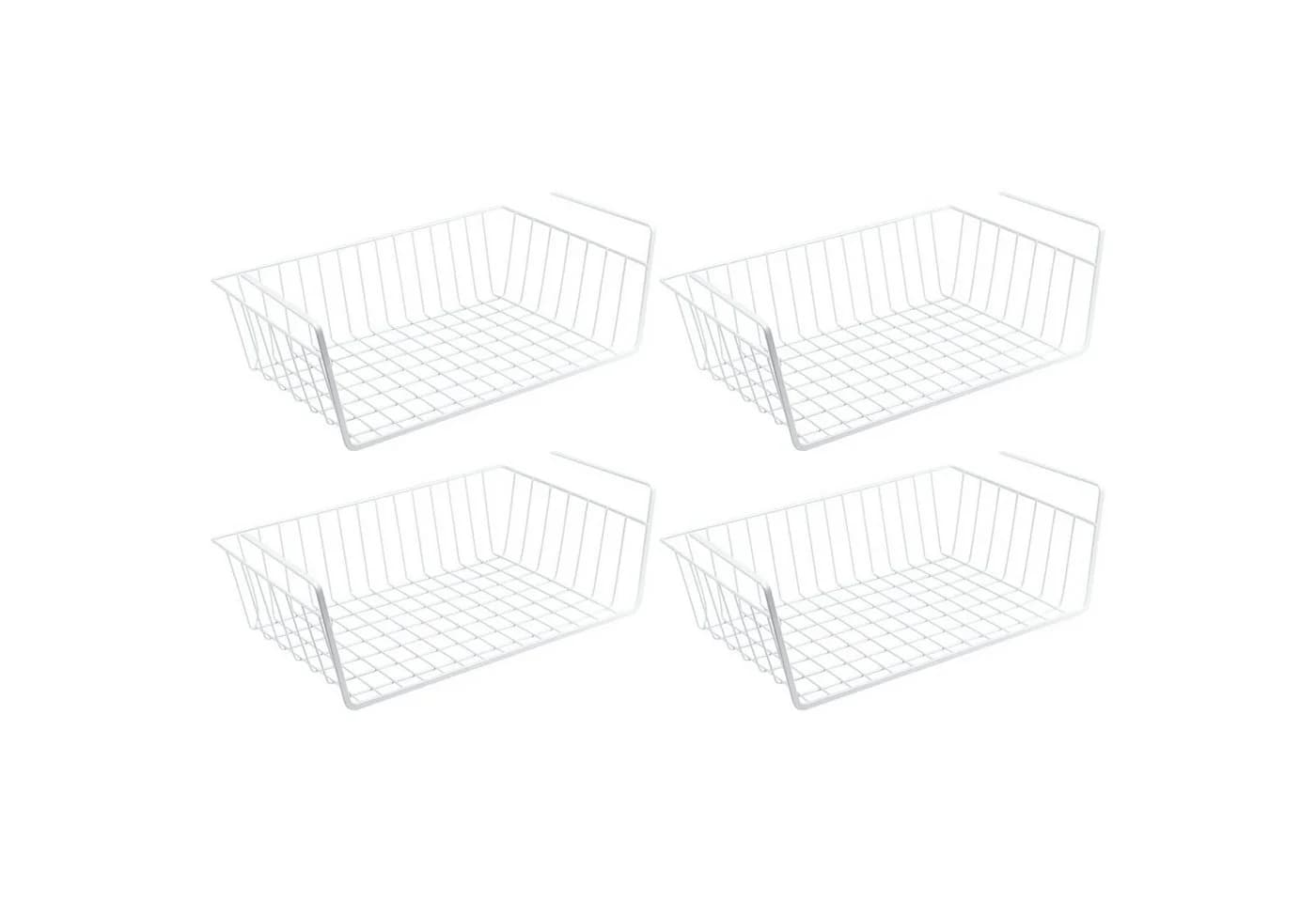 Wellgro Regaleinsatz 4er Set Schrankkörbe Weiß Metall - Bild 2