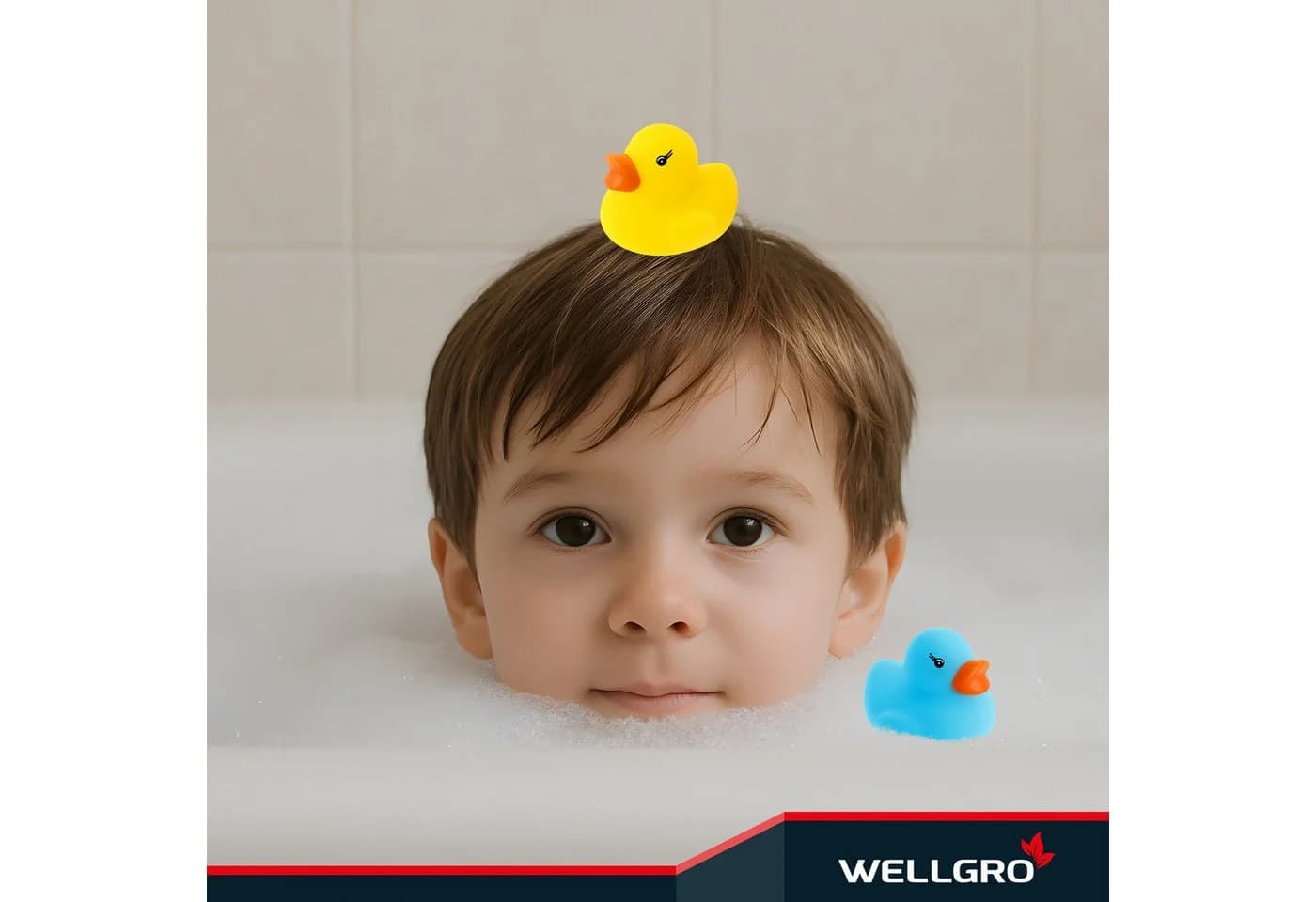 Wellgro Badeenten 100er Set Bunt Gummienten Badespielzeug - Bild 3