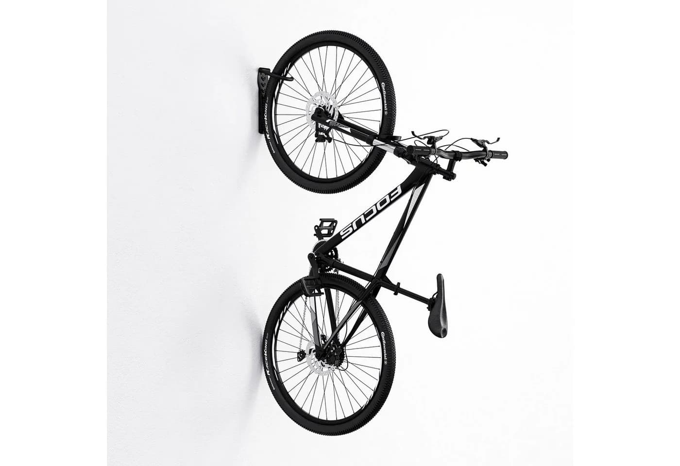 Wellgro Wand Fahrradhalter 4-tlg. Schwarz Stahl Kunststoff - Bild 4