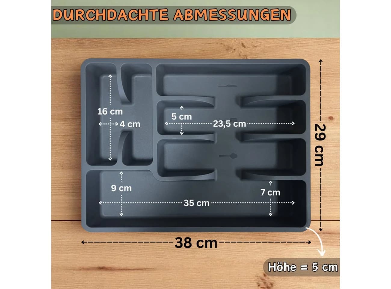 Engelland Besteckkasten Schubladeneinsatz BPA-frei Kunststoff - Bild 3