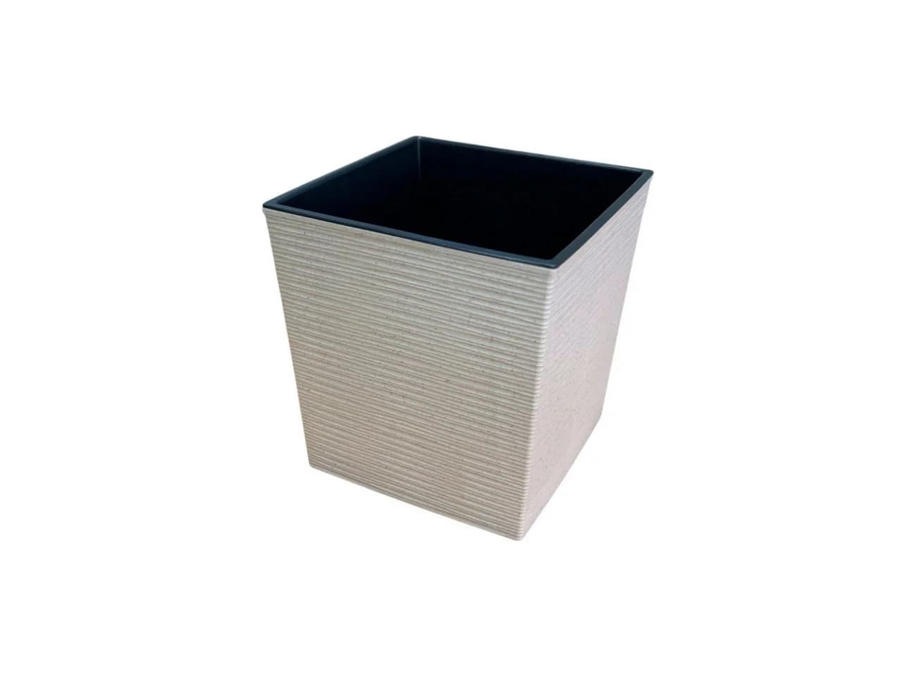 Engelland Pflanzkübel quadratisch Beige WPC Rillenoptik - Bild 2