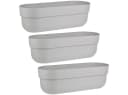 Engelland Blumenkasten Set 3-tlg. Grau PP-Kunststoff mit Wasserspeicher Bild 2