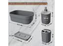 Engelland Badaccessoire-Set 4-teilig Seifenspender Seifenschale Zahnbürstenhalter Organizer Bild 1