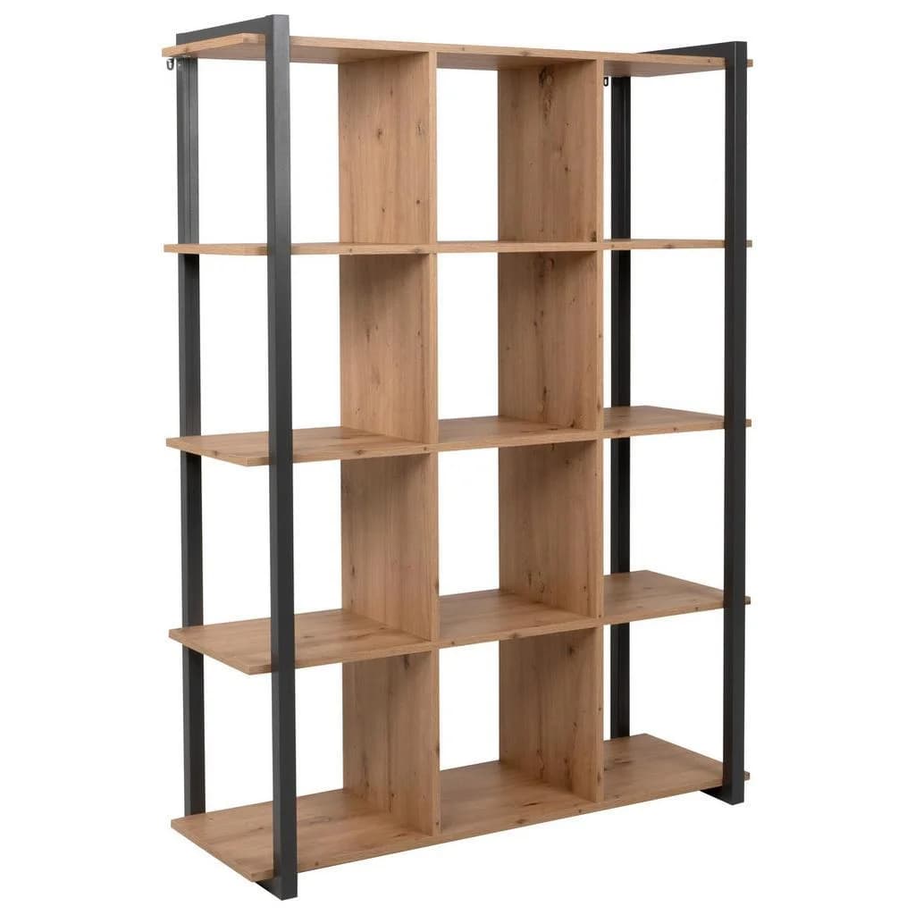 Mid.you Regal Anthrazit Eiche Holzwerkstoff Bücherregal