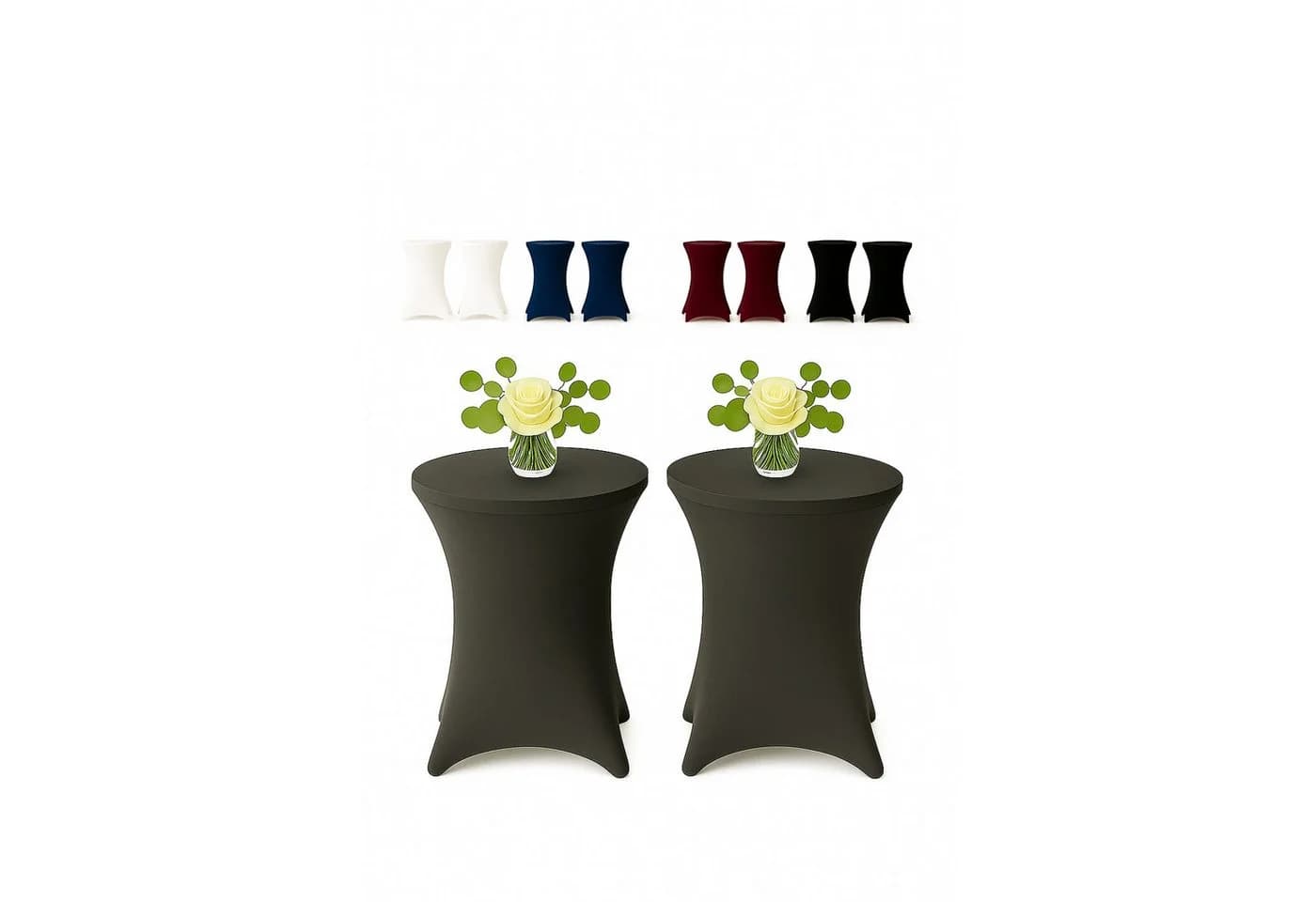 EXKLUSIV HEIMTEXTIL Stehtischhusse Anthrazit Stretch - Bild 2