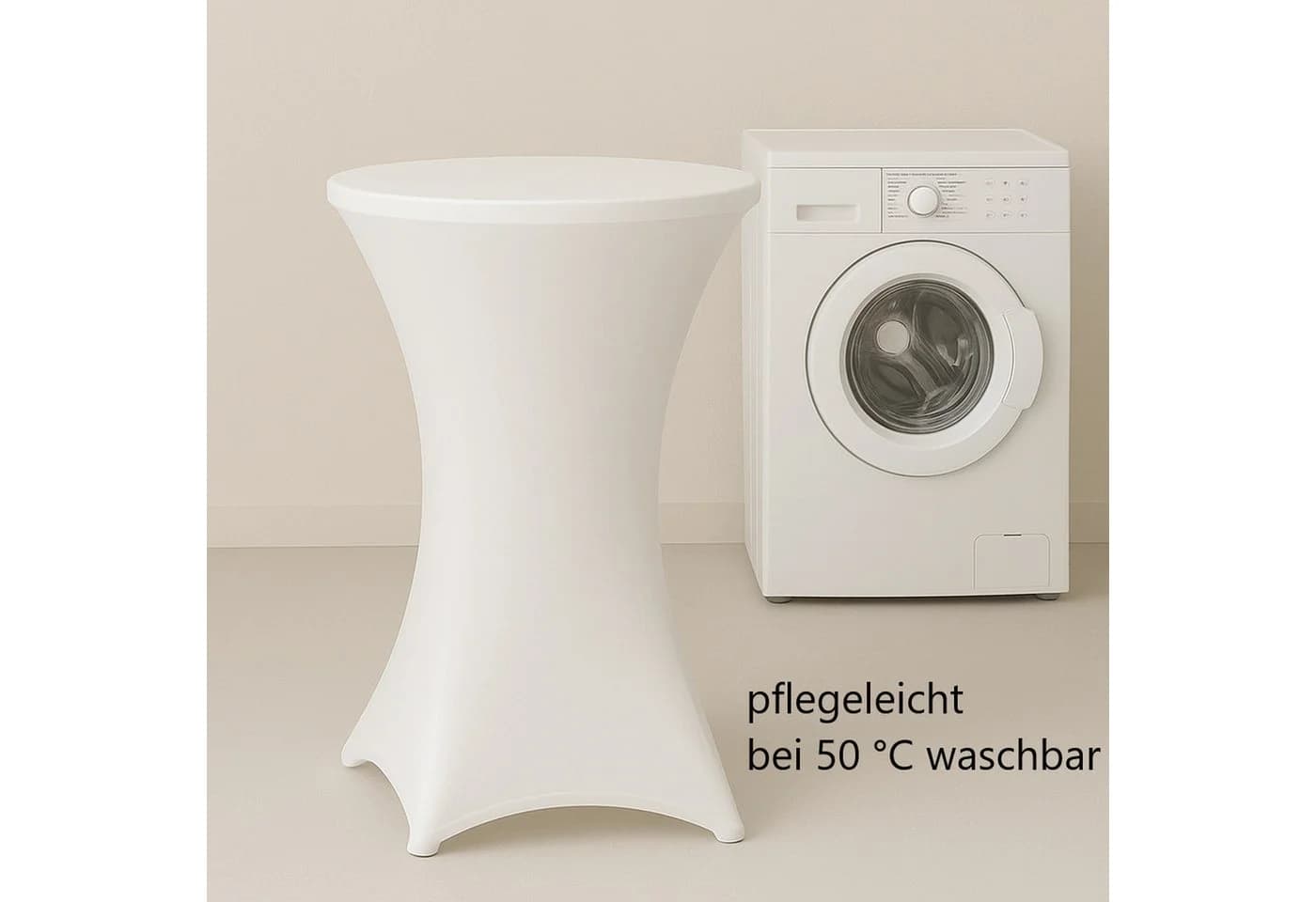 EXKLUSIV HEIMTEXTIL Stehtischhusse Anthrazit Stretch - Bild 3