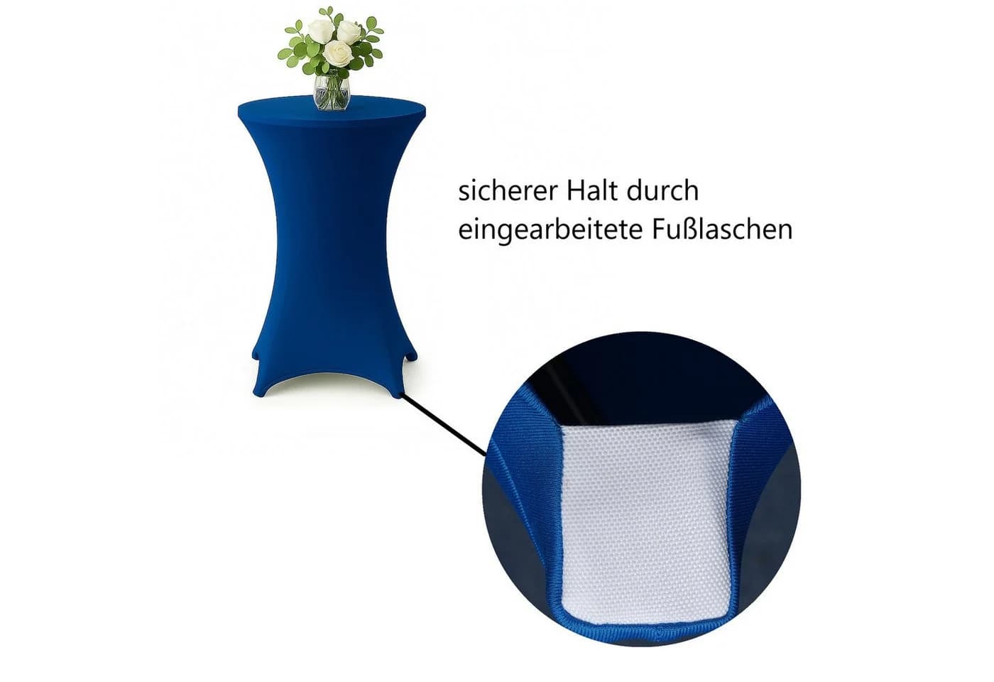EXKLUSIV HEIMTEXTIL Stehtischhusse Anthrazit Stretch - Bild 4