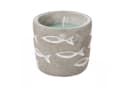 MARELIDA Duftkerze Citronella Betontopf maritim grau-blau Bild 2