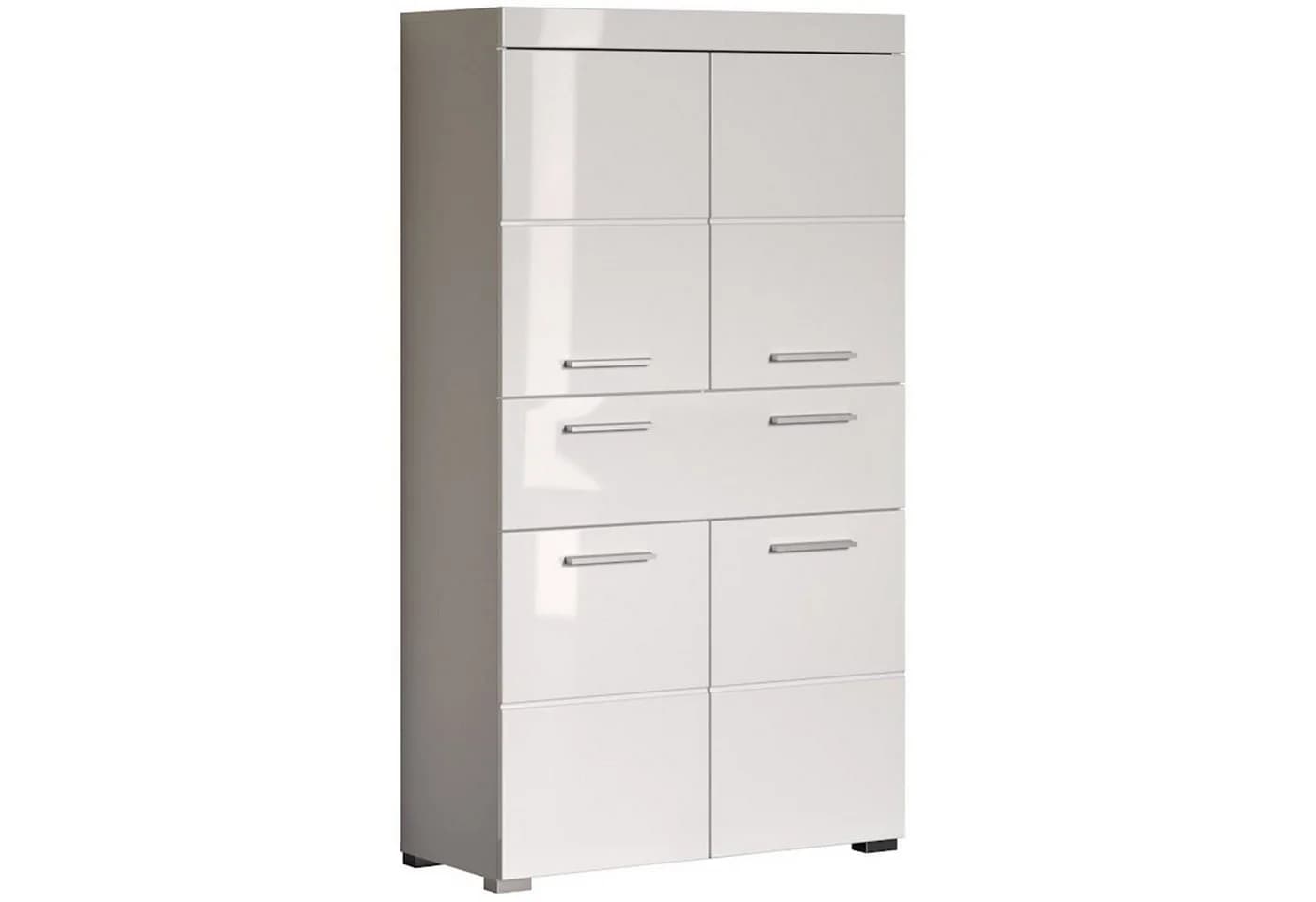 trendteam Hochschrank Amanda Weiß Hochglanz Badschrank - Bild 2