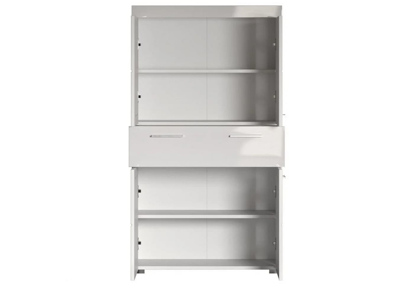 trendteam Hochschrank Amanda Weiß Hochglanz Badschrank - Bild 3