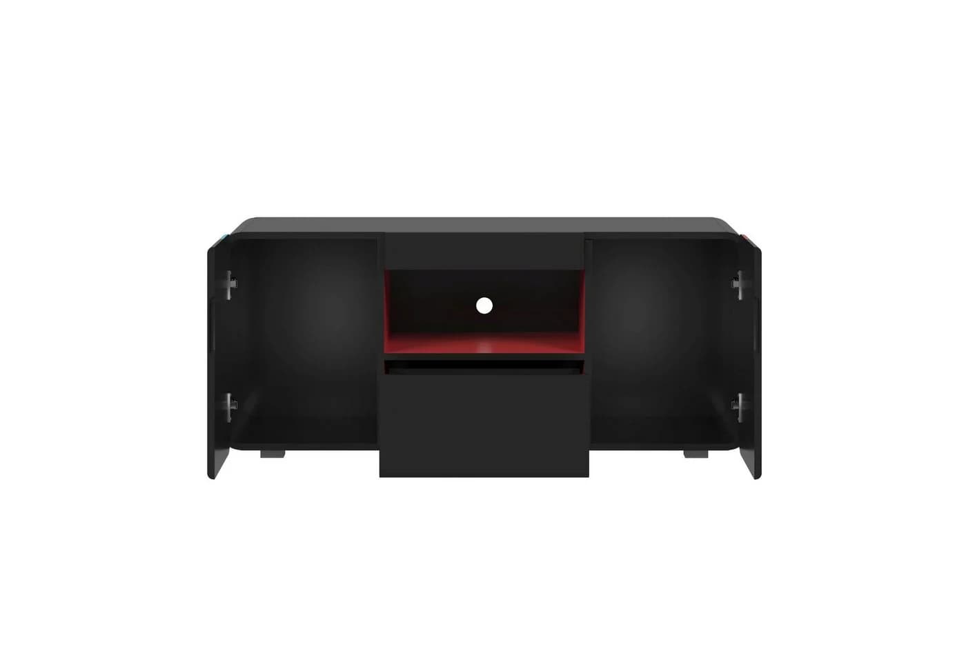 trendteam Lowboard LevelUp Gaming TV-Schrank Softclose Blau Schwarz Rot - Bild 3