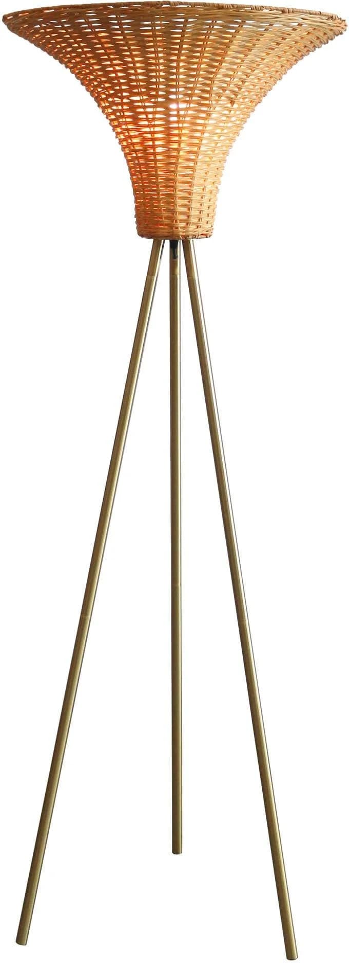 SALESFEVER Stehlampe Aleah Kupferfarben Rattan